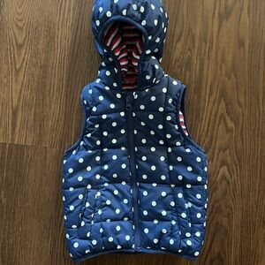 Primark Navy Polka Dot Hooded Vest